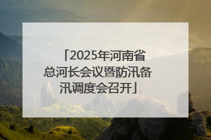 2025年河南省总河长会议暨防汛备汛调度会召开