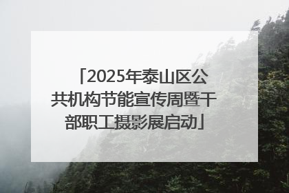 2025年泰山区公共机构节能宣传周暨干部职工摄影展启动
