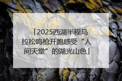 2025西湖半程马拉松鸣枪开跑感受“人间天堂”的湖光山色