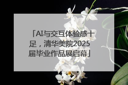AI与交互体验感十足，清华美院2025届毕业作品展启幕